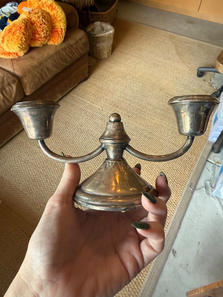 Sterling by Frank m whiting silver candelabra (2 total)
