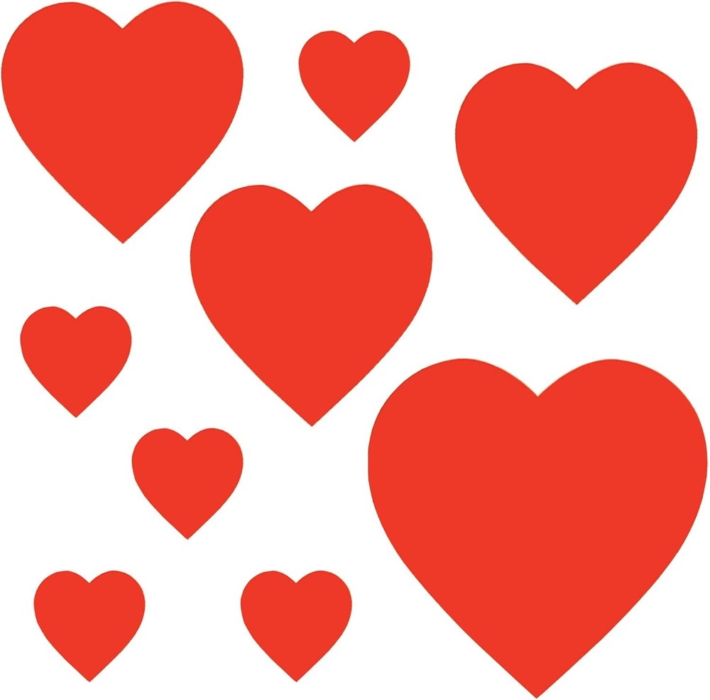 Packaged Printed Heart Cutouts