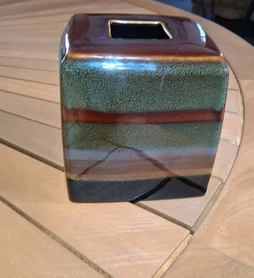 Unique Multicolor Ceramic Tissue Box Cover