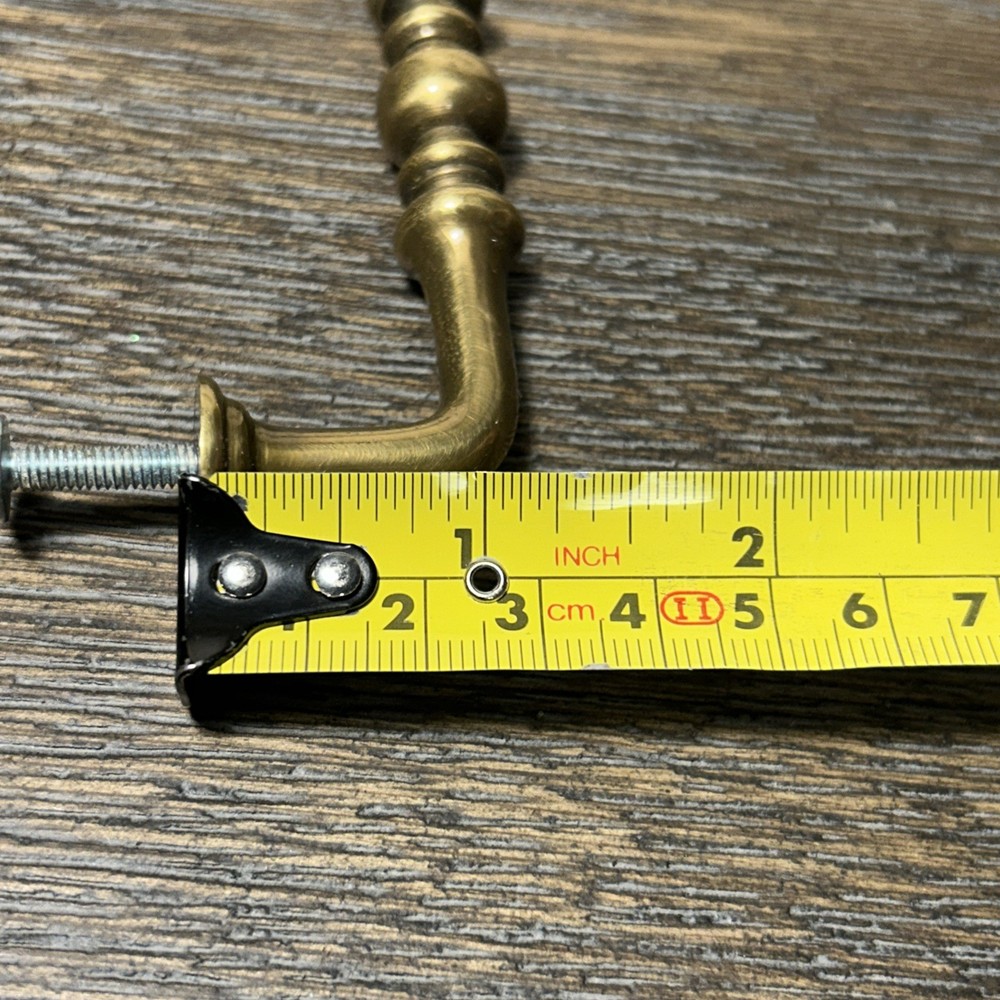 French Heritage Solid Brass Drawer Pull/Cabinet Handle 3 1/2” Projection 1 1/4”