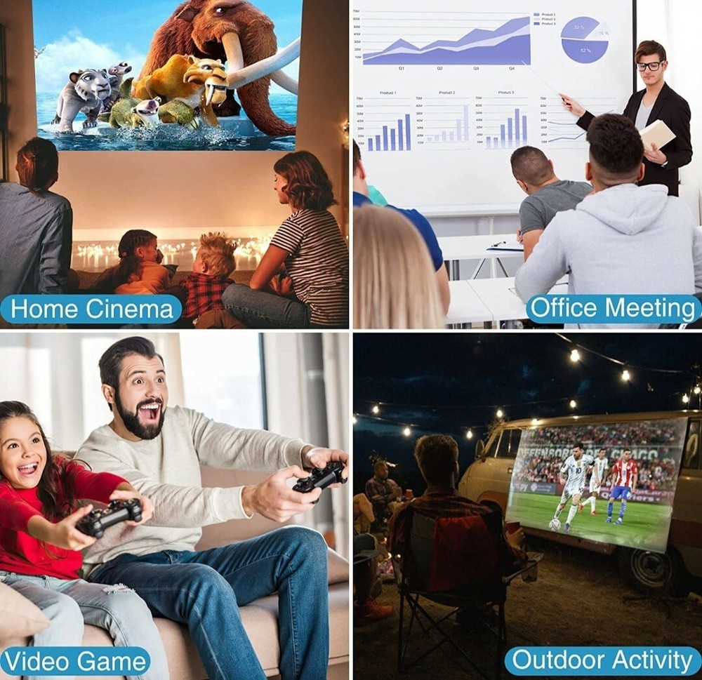 Projector with WiFi and Bluetooth, HOWWOO Native 1080P Portable Projector...