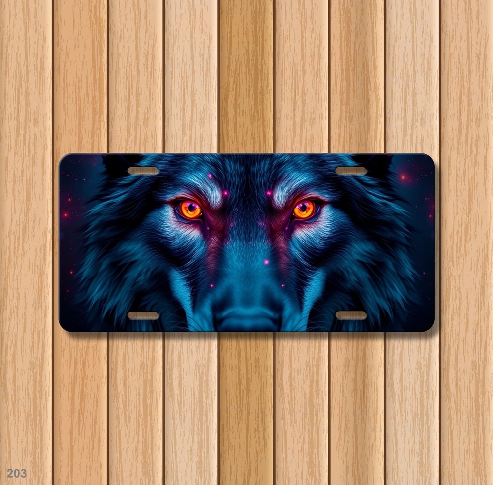 Hyperrealistic Wolf License Plate Personalized Front Plate Special Gift