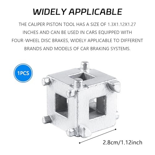 Car Cube Brake Caliper Compression Tool, Steel Brake Caliper Compression Silver