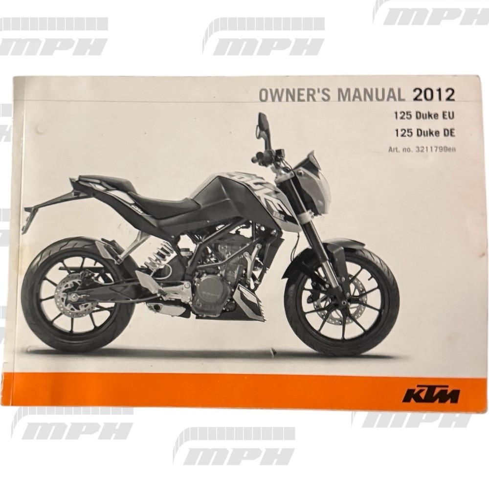 2012 KTM Duke 125 – Owners Manual Book Guide