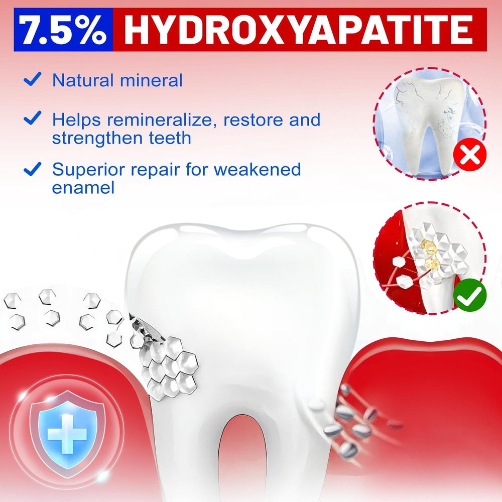 2 PackSP-6 Hydroxyapatite Toothpaste, SP-6 Probiotic Whitening Toothpaste,6 Prob