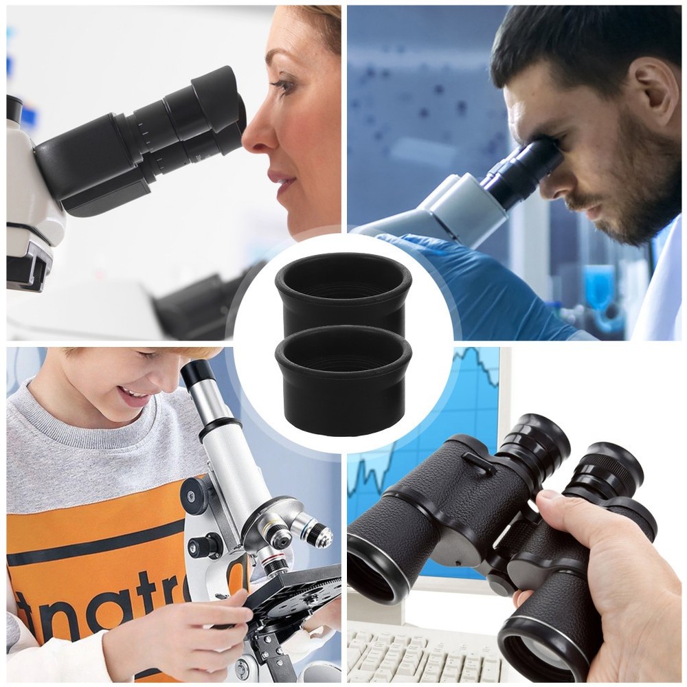 2 Pcs Microscope Eyepiece Cover Binocular Cups Binoculars Rubber