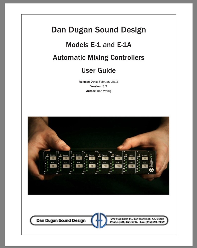 Dan Dugan Model E-1A—W-Analog & Optical / ADAT-Auto-Mixing Controller