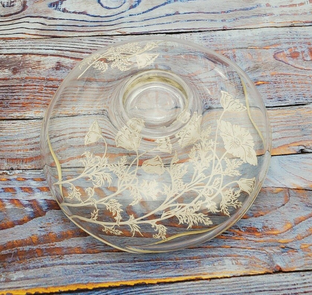 Glass Candy Dish with Sterling Silver Overlay