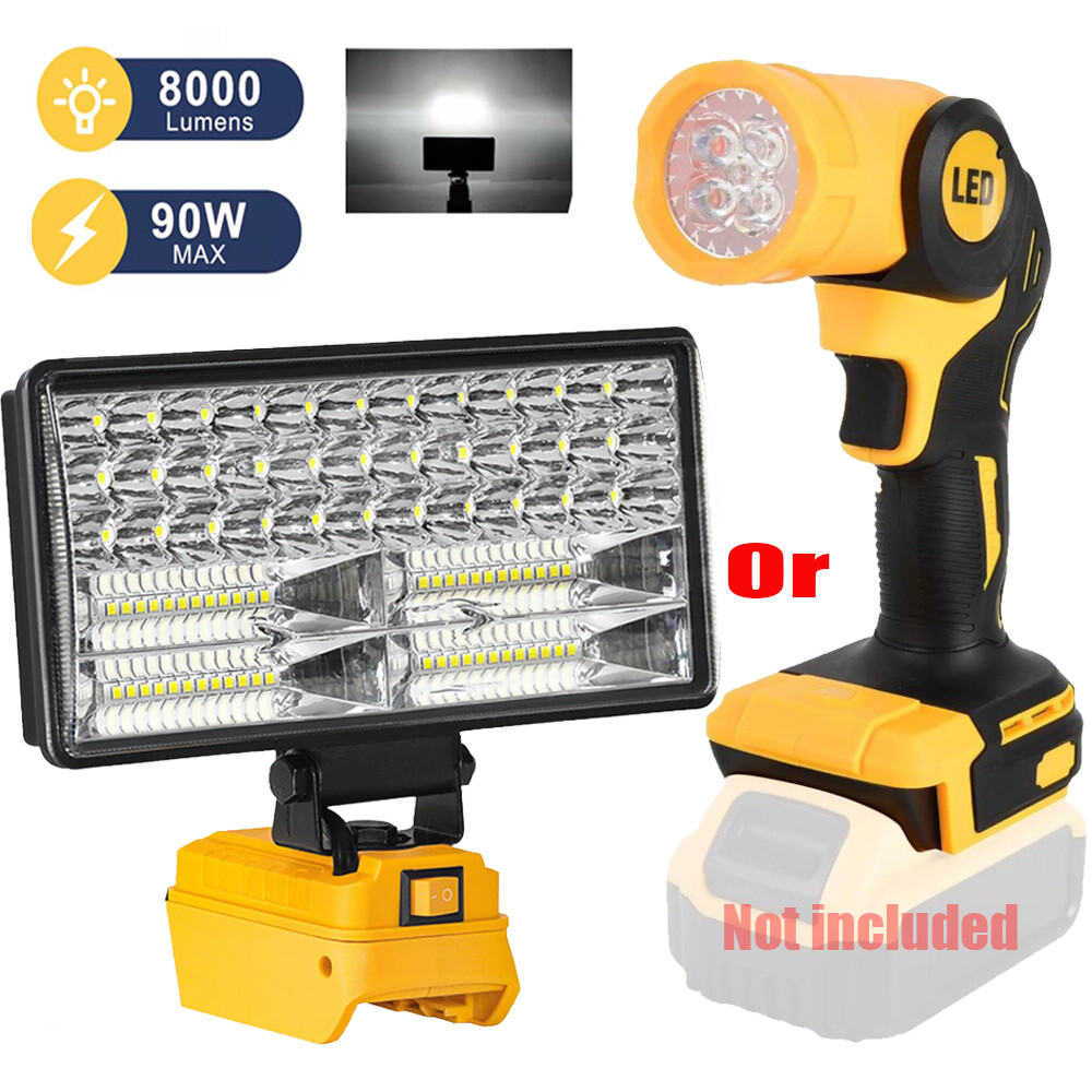 For DeWALT LED 20V MAX Cordless LED Pivoting Work Light Flashlight TOOLS