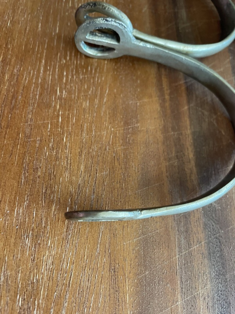 Authentic Vintage English Riding spurs Solid NICKEL never rust