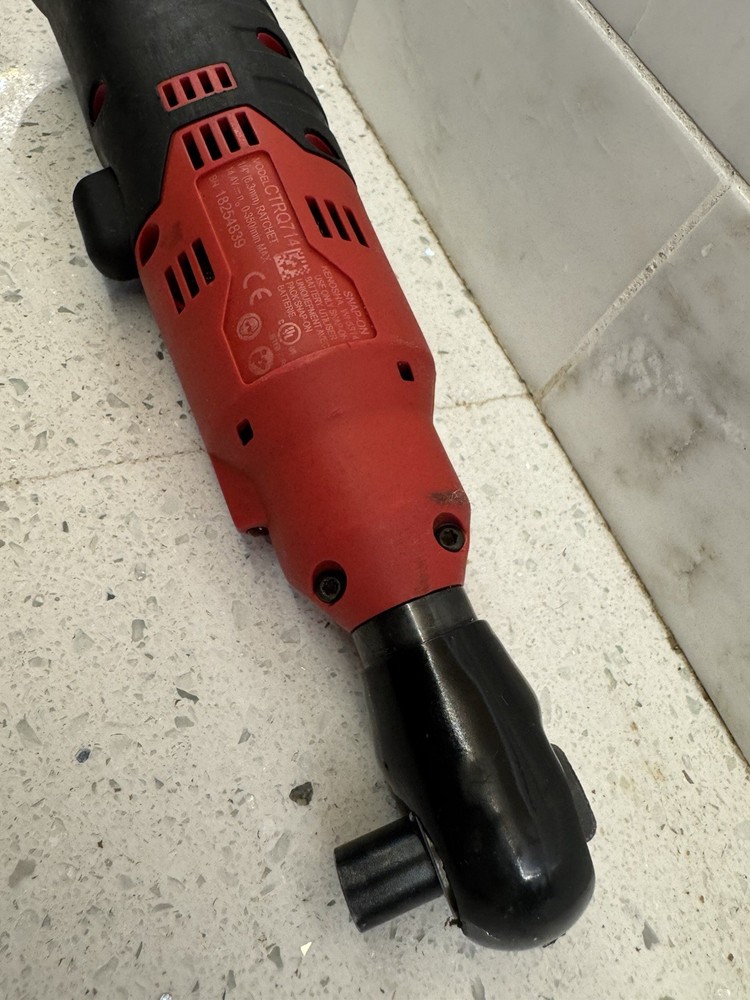Snap On CTRQ714 Red 1/4” Hex Ratchet Microlithium 14.4v Tool Only EXCELLENT
