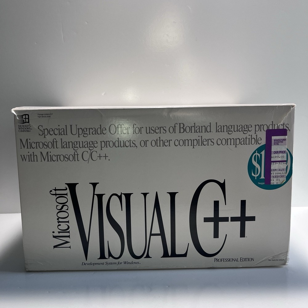 1993 MICROSOFT VISUAL C++ PROFESSIONAL EDITION BOOK SET SEALED DISKS