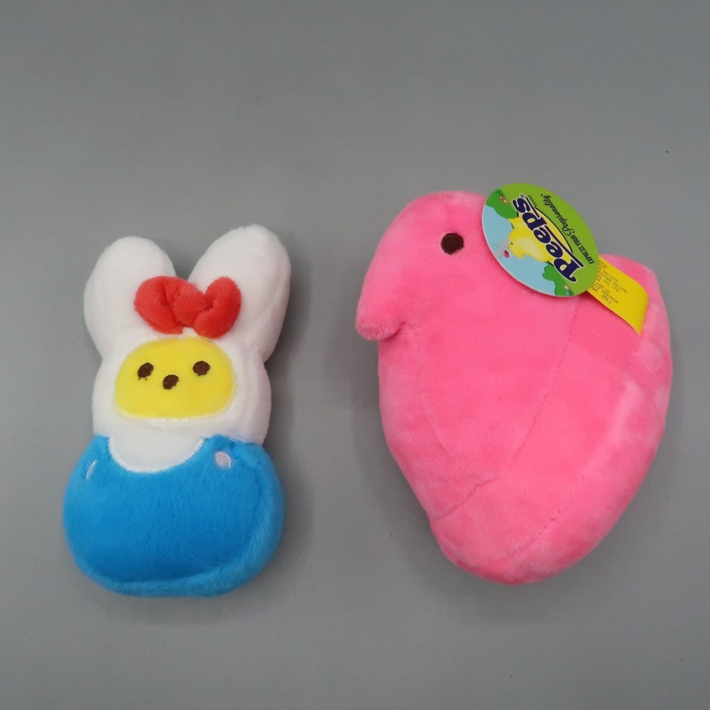 Small Pink Chick Peep & Hello Kitty theme Marshmallow Candy 4" Plush Easter