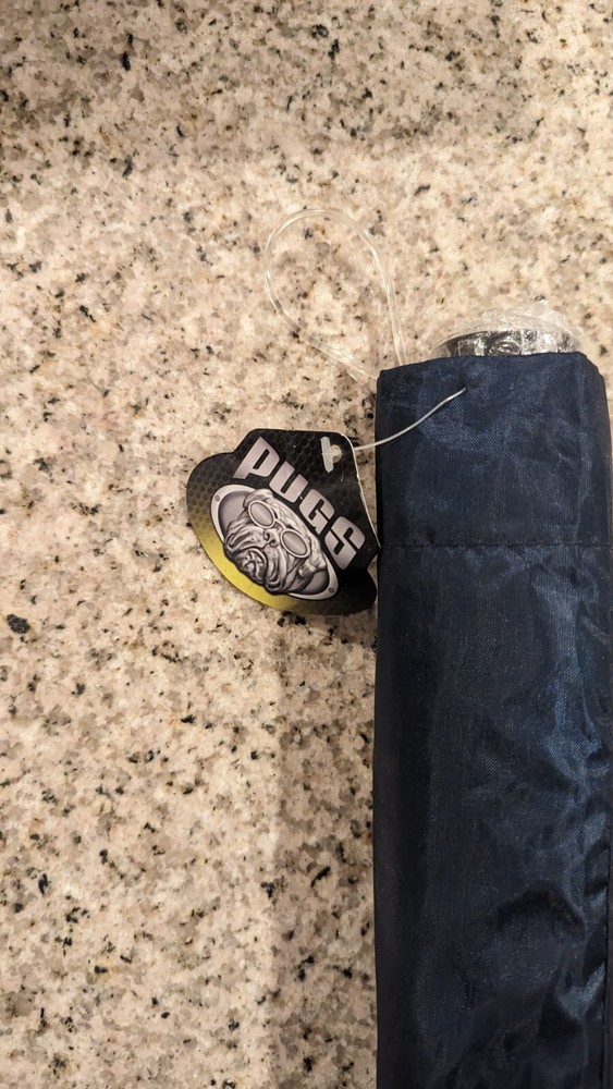 Solid uv Umbrella pugs blue