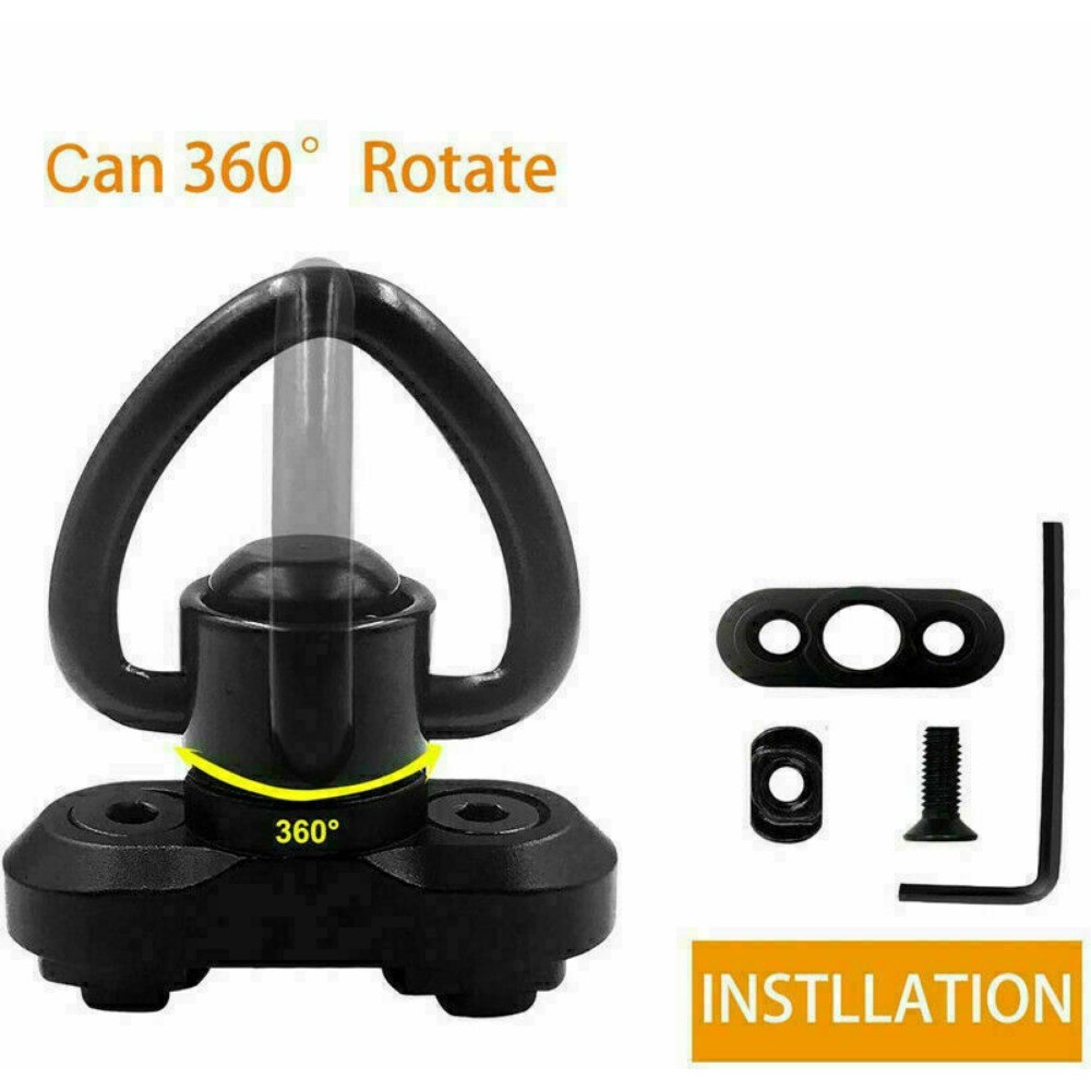 2X MLOK Triangle QD Sling Mount Push Button Quick Release Sling Swivel Adaptor