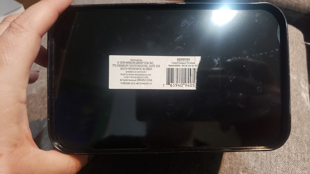 Never Used Small Compost Tin Box Black