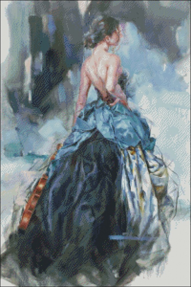 Evocative - Chart Counted Cross Stitch Patterns Needlework DIY DMC Color 14 ct