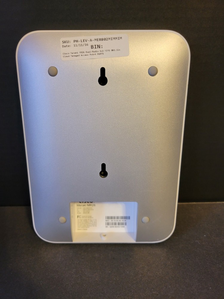Cisco Meraki MR26 Unclaimed Cloud Managed Wireless Access Point