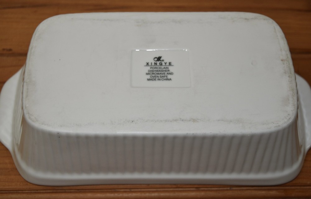 XINGYE Baking Dish 1.2ltr - White Porcelain - EUC