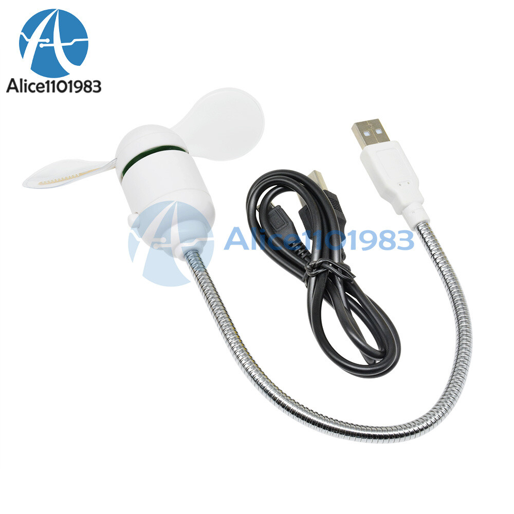 LED Clock Fan Mini USB Powered Cooling Flashing Programmable Character Desk Fun