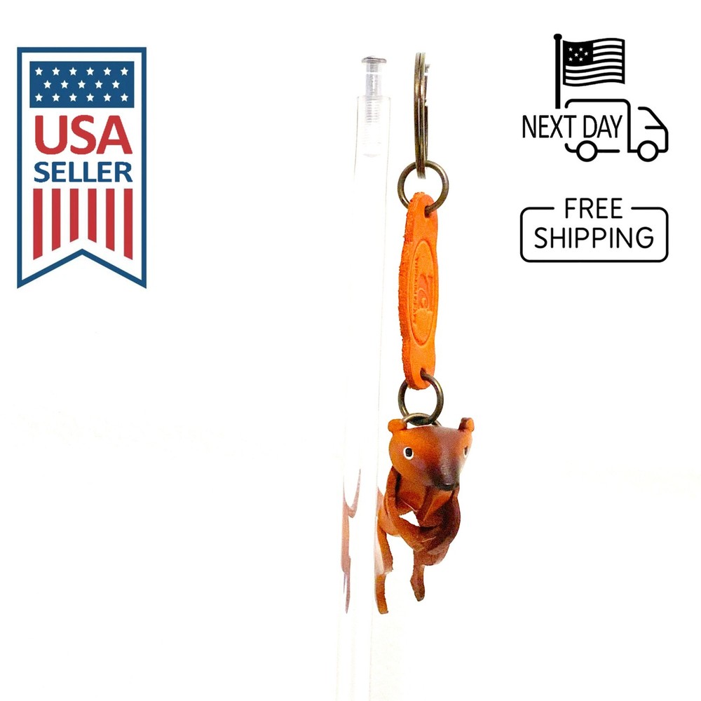 Meerkat Handmade Leather Keyring