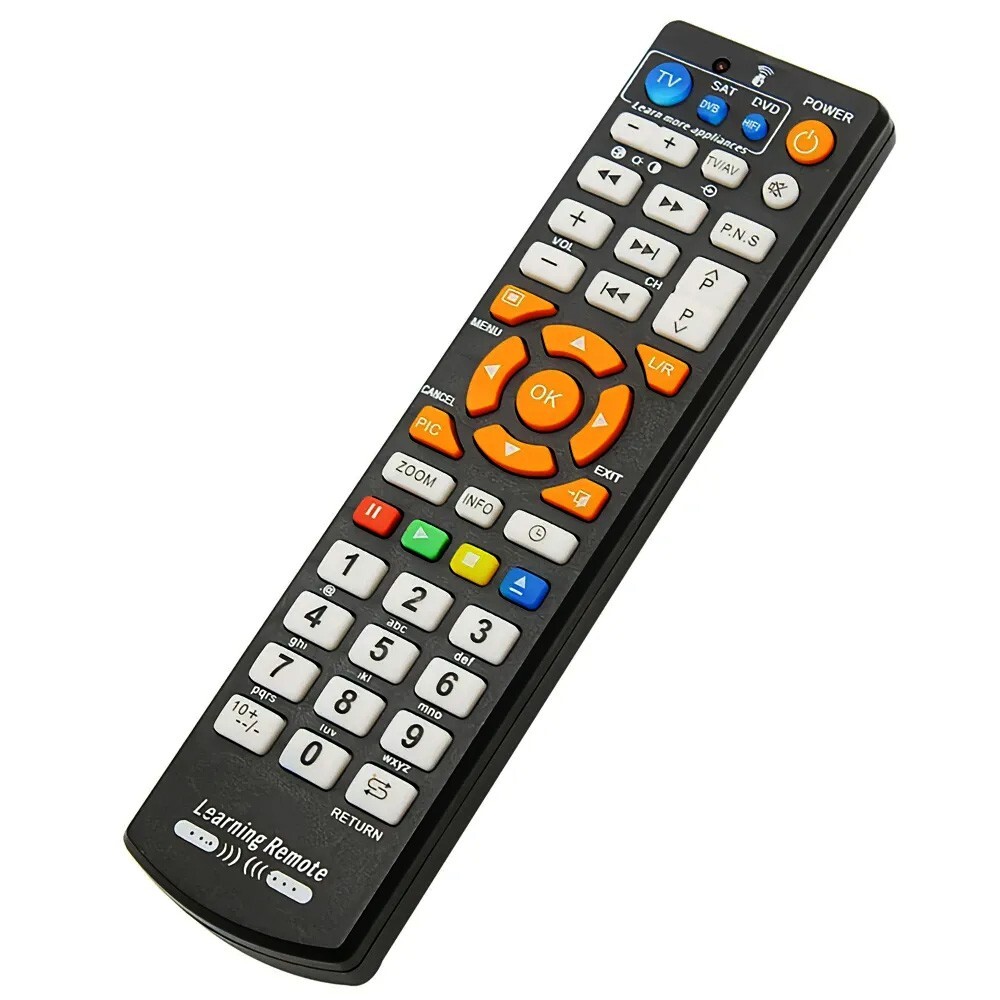 3-Device Universal IR Remote With Learning Function For Cable Box TV DVD DVR