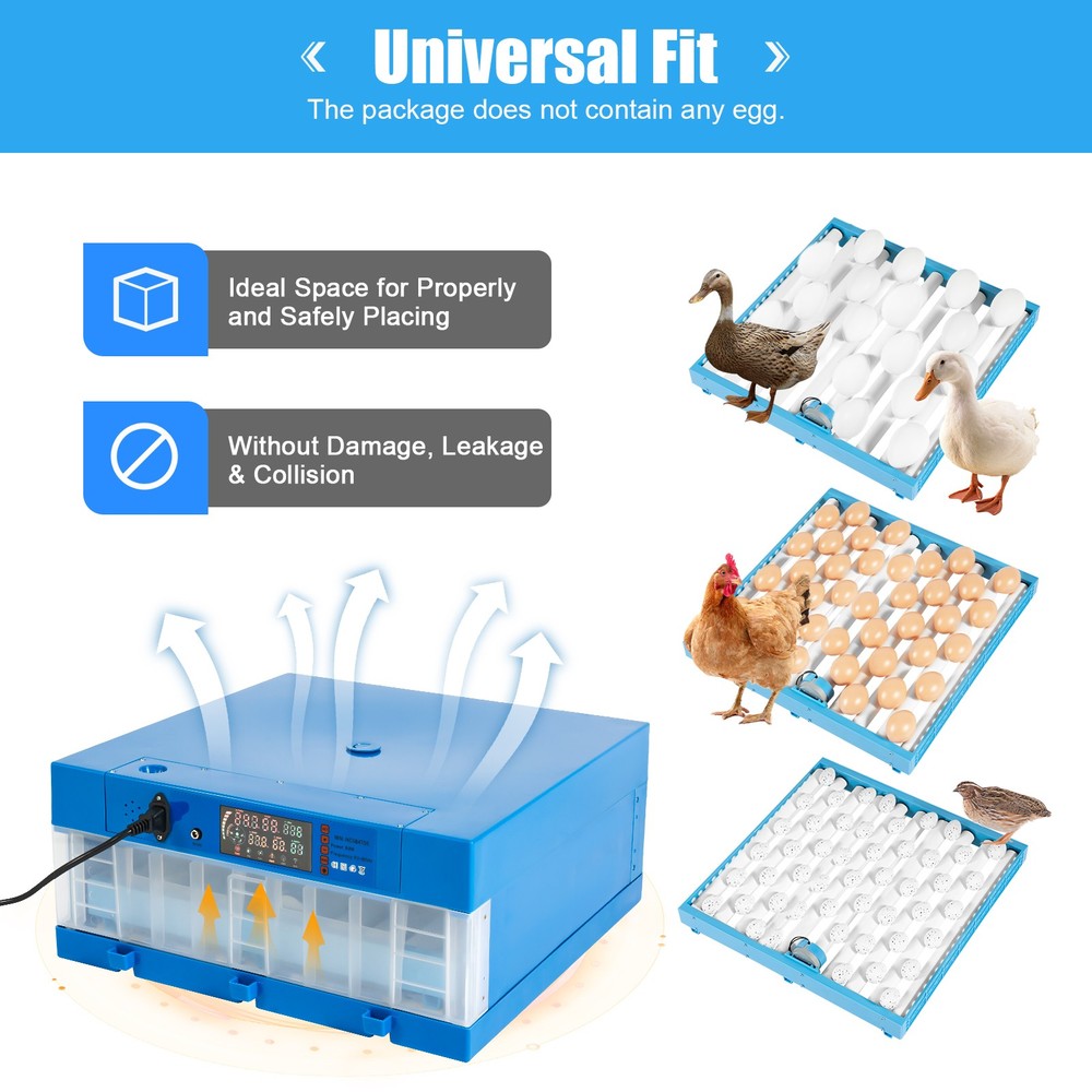48 Eggs Digital Incubator with Fully Automatic Egg Turning Humidity Chicken Duck