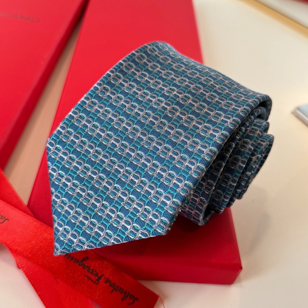 Ferragamo tie Authentic Hot Sale Width 8cm