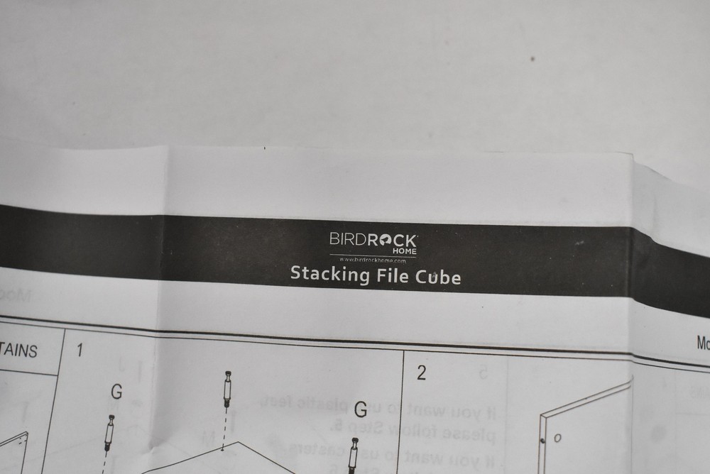 BirdRock Home Stacking File Cube Hardware Kit w/ Instructions Model 11140 11141