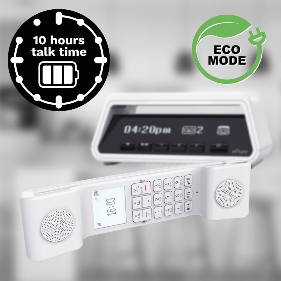 Epure - Design DECT 6.0 Cordless Phone for Home with Answering Machine, Hands...