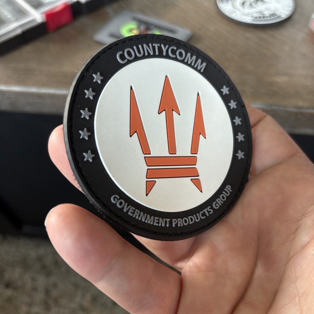 CountyComm/ Maratac Morale Trident - Limited Edition - Hook And Loop Patch New