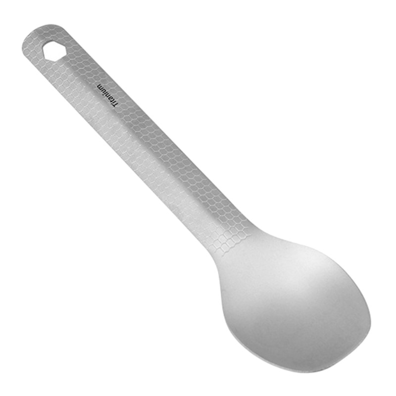Titanium Long Handle Spork Spoon Camping Dinner Cutlery Picnic Flatware