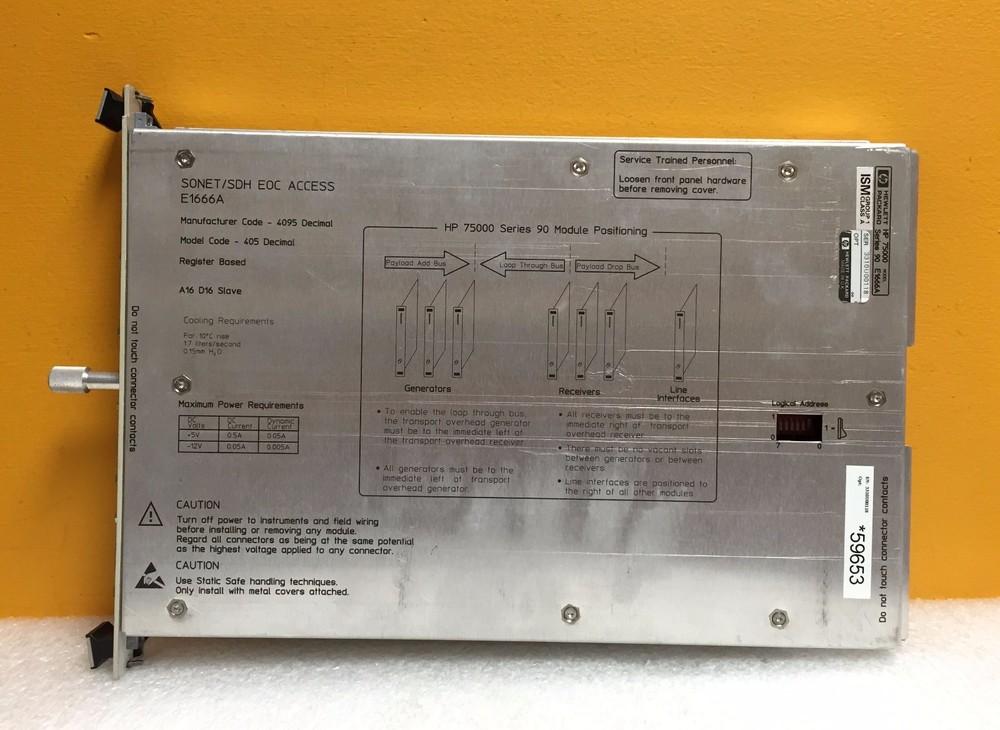 HP E1666A, VXI SONET / SDH EOC Access Module
