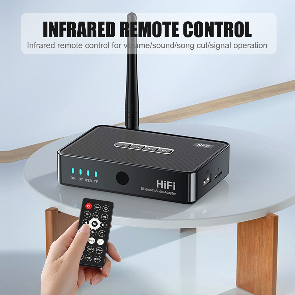 Bluetooth 5.1 Transmitter Receiver Long Range For TV Home Stereo Audio Adapter☑@