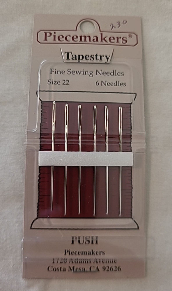Piecemakers Tapestry Fine Sewing Needles (6-Pack - Size 22)