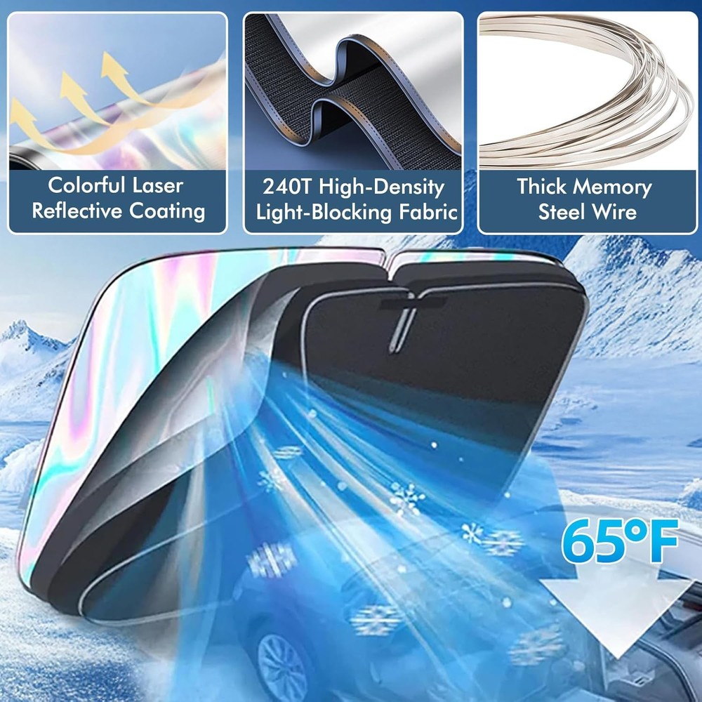 Car Sunshade Front Window Sun Shade Windshield Cover Visor UV Umbrella Foldable