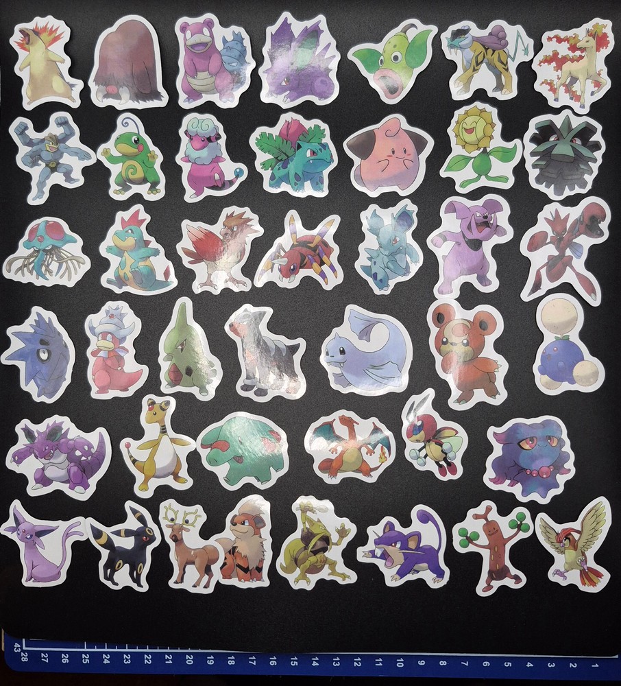 100 Pc Pokemon Stickers Classic Original Decals Charizard 151 Random Assortment