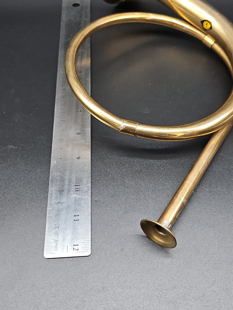 Vintage Decorative Solid Brass Horn India 13"