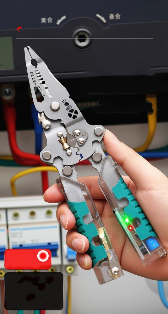 Multifunctional Foldable Wire Stripper and Crimping Pliers