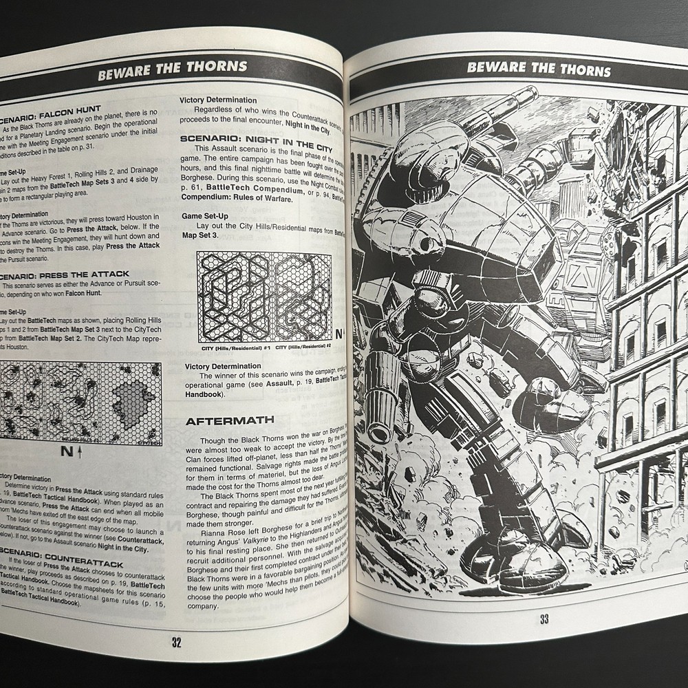 BattleTech 1686 The Black Thorns Scenario Pack OOP Sourcebook FASA 1994