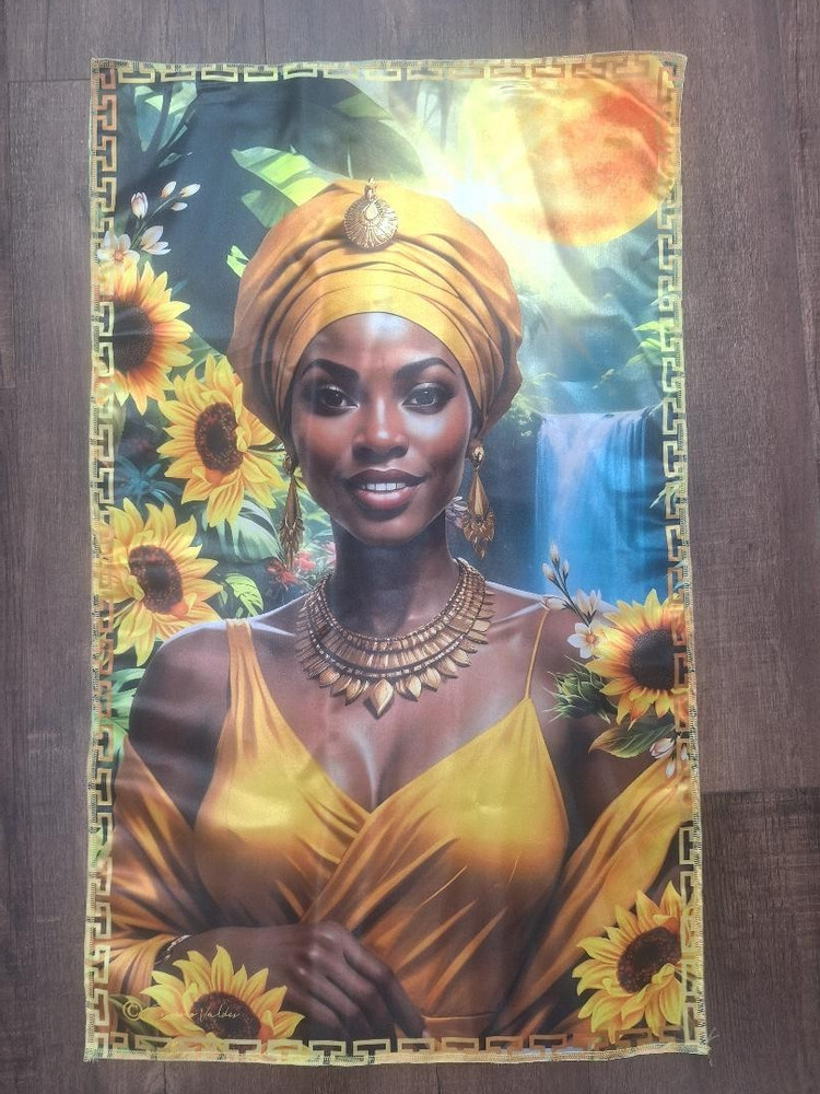 Oshun panel de Trono, Oshun Throne panel 21 x 35