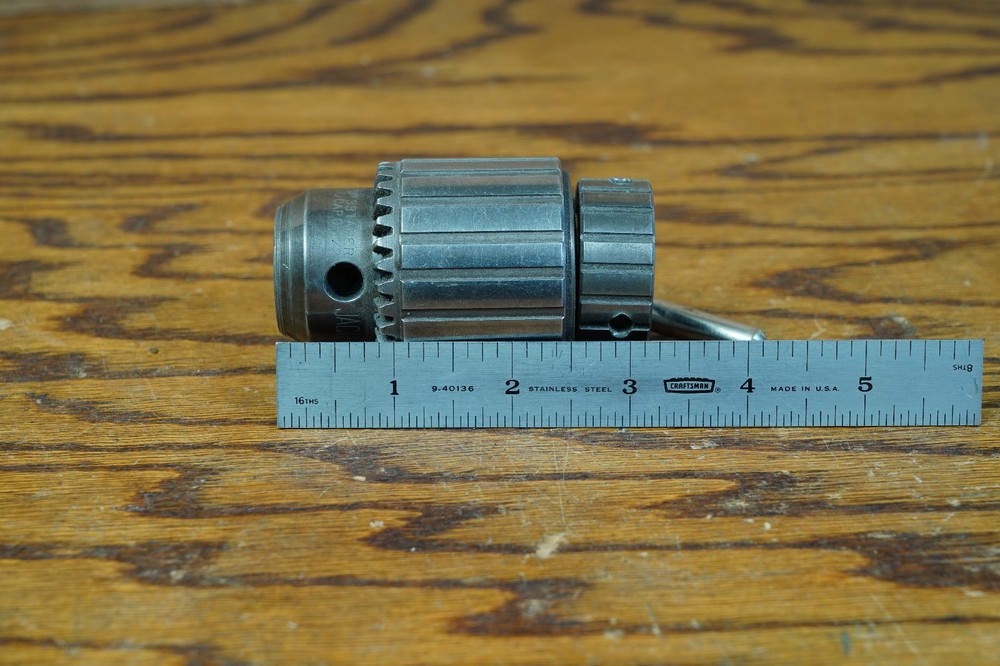 Jacobs 0-1/2" Capacity Drill Press Chuck 633C J33 Mount w/ Fine Threaded Collar