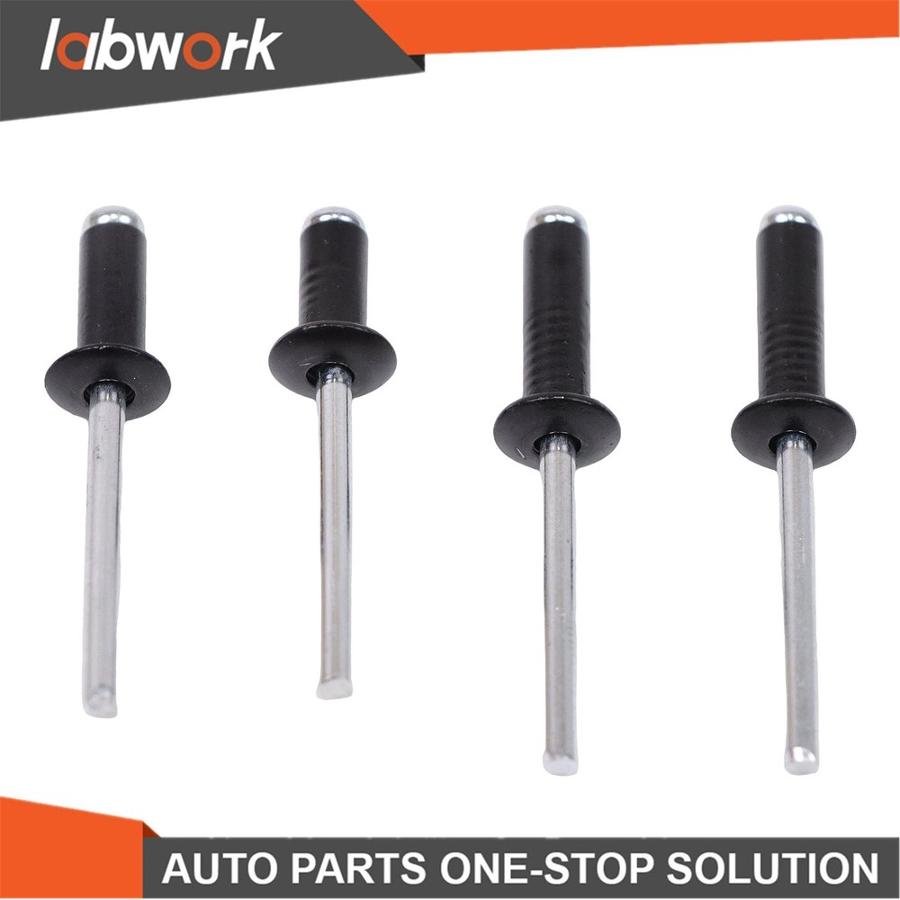 Labwork 500pcs Black Rivets Assortment Kit with 14 SAE Sizes (3/32"-3/16")