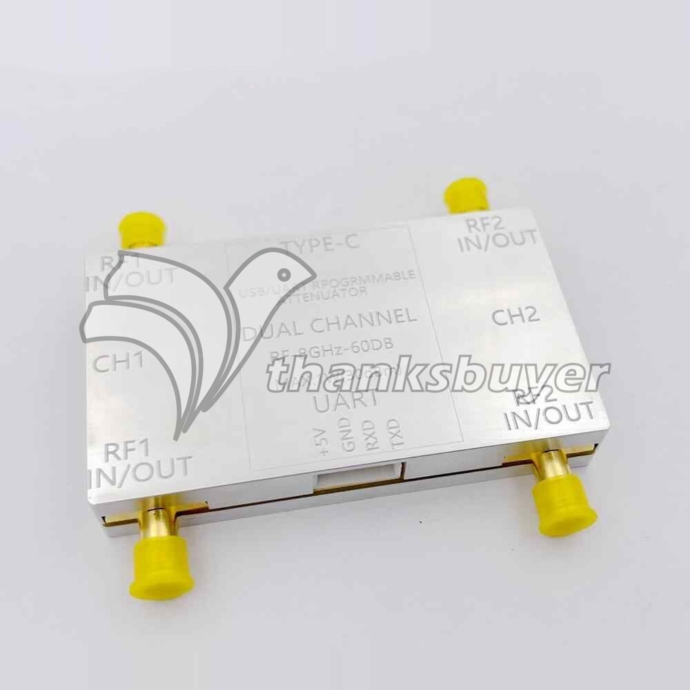 RF-8GHz-60DB Dual Channel Programmable Attenuator RF Attenuator + Type-C Cable