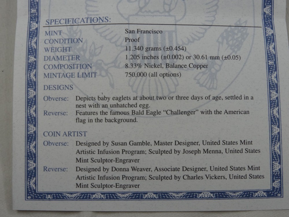 2008-S Bald Eagle Commemorative Half Dollar Proof US Mint 50C