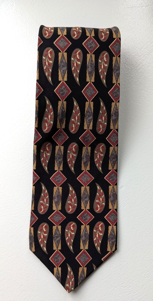 Vintage Bill Blass Geometric Silk Tie