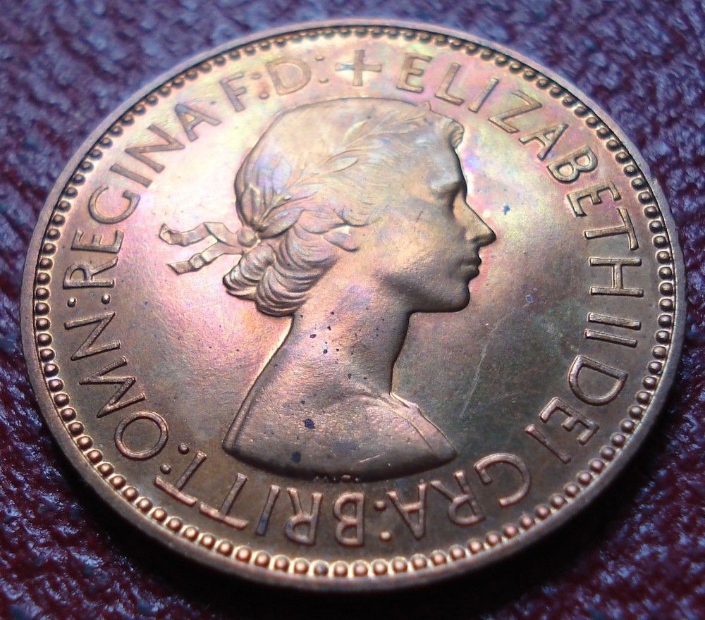 PROOF 1953 BRITISH HALF PENNY (40,000 MINTED)