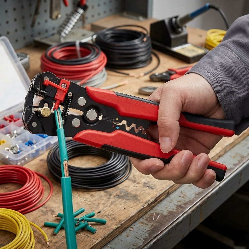 Multi-Function Wire Stripper and Crimper Automatic Cable Tool