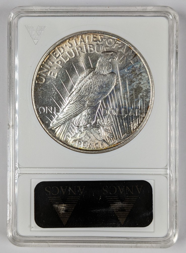 1927 D Peace Silver Dollar ANACS MS62