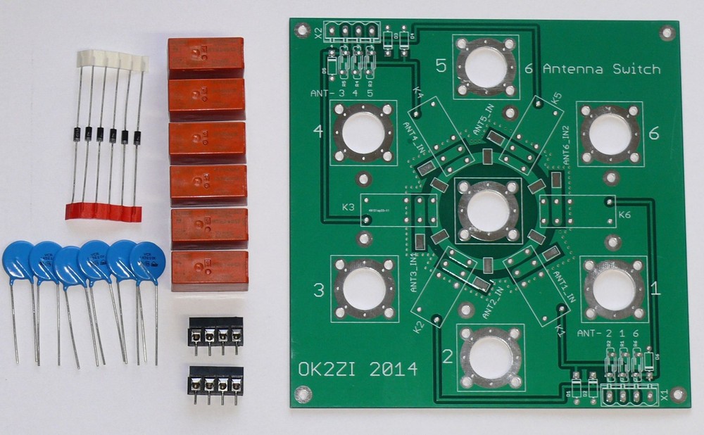 KIT 6:1 remote antenna switch for SO-239 complete KIT without the box and SO239